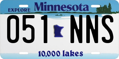 MN license plate 051NNS
