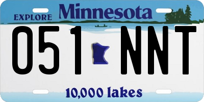 MN license plate 051NNT
