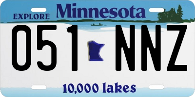 MN license plate 051NNZ