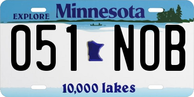 MN license plate 051NOB