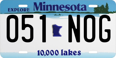 MN license plate 051NOG