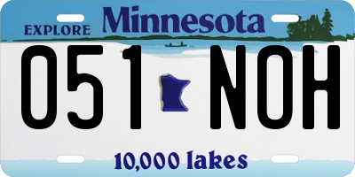 MN license plate 051NOH