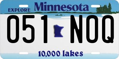 MN license plate 051NOQ
