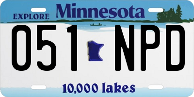 MN license plate 051NPD