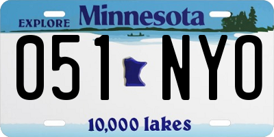 MN license plate 051NYO