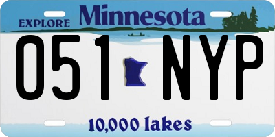 MN license plate 051NYP
