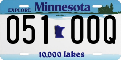 MN license plate 051OOQ