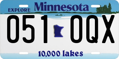 MN license plate 051OQX