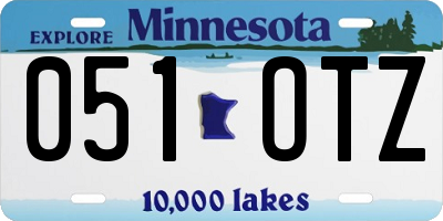 MN license plate 051OTZ