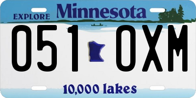 MN license plate 051OXM