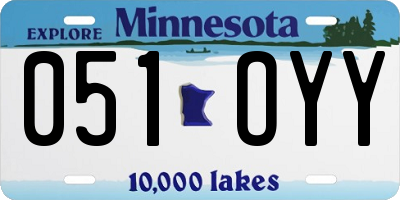 MN license plate 051OYY