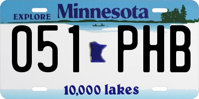 MN license plate 051PHB