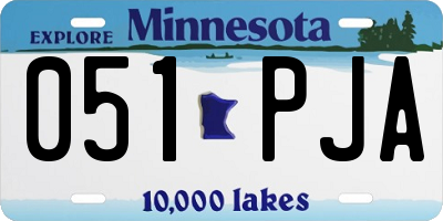 MN license plate 051PJA