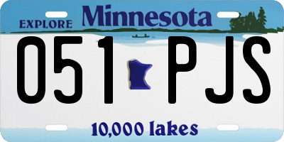 MN license plate 051PJS