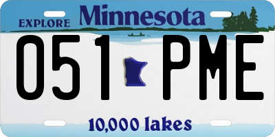 MN license plate 051PME
