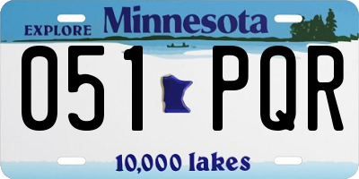 MN license plate 051PQR