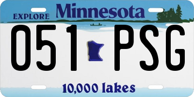 MN license plate 051PSG