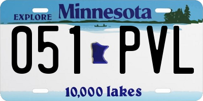 MN license plate 051PVL
