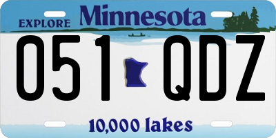 MN license plate 051QDZ