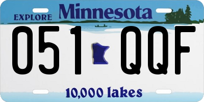 MN license plate 051QQF