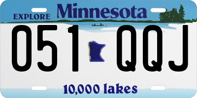 MN license plate 051QQJ