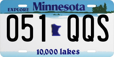 MN license plate 051QQS