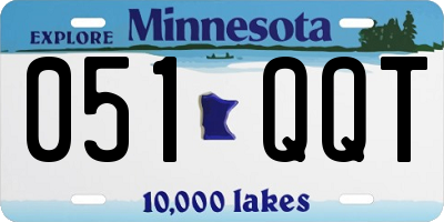 MN license plate 051QQT