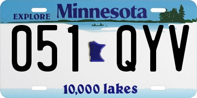 MN license plate 051QYV