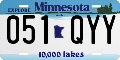 MN license plate 051QYY