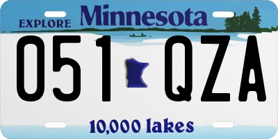 MN license plate 051QZA