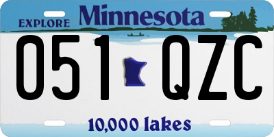 MN license plate 051QZC