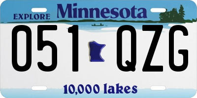 MN license plate 051QZG