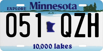 MN license plate 051QZH