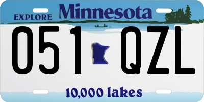 MN license plate 051QZL
