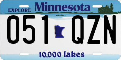 MN license plate 051QZN