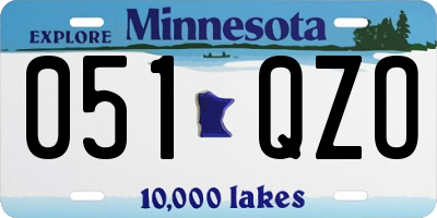 MN license plate 051QZO