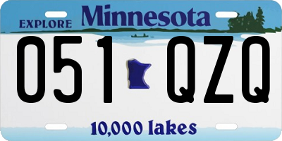 MN license plate 051QZQ