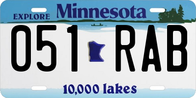 MN license plate 051RAB