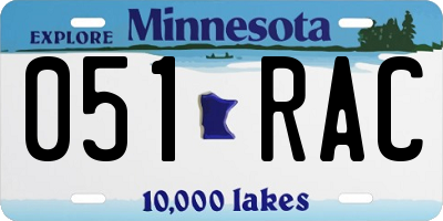 MN license plate 051RAC