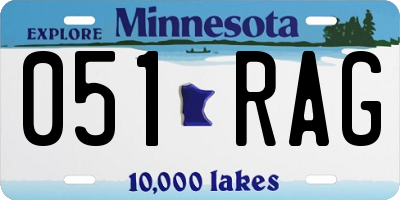 MN license plate 051RAG