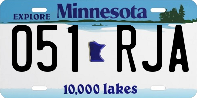 MN license plate 051RJA