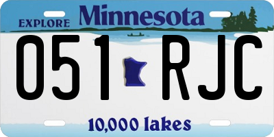 MN license plate 051RJC