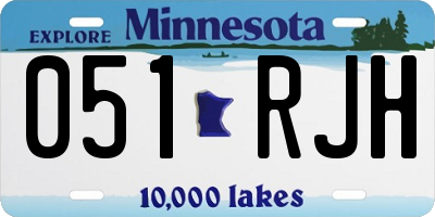 MN license plate 051RJH