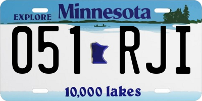 MN license plate 051RJI