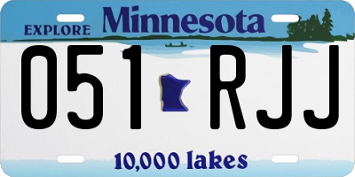 MN license plate 051RJJ