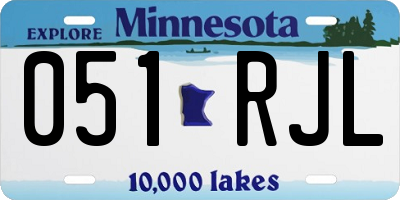 MN license plate 051RJL