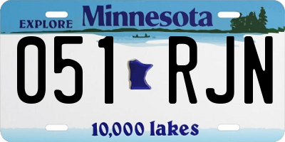 MN license plate 051RJN