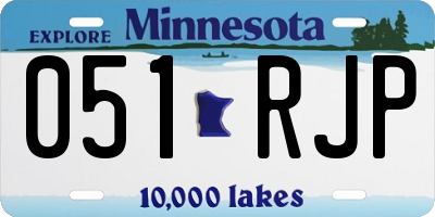 MN license plate 051RJP