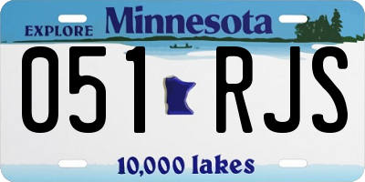 MN license plate 051RJS