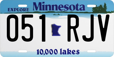 MN license plate 051RJV